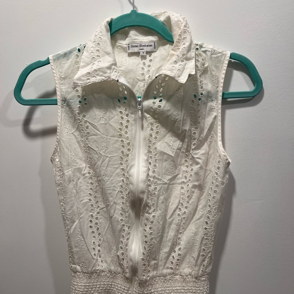 Vintage Anne Fontaine Vest Zipper Size 1